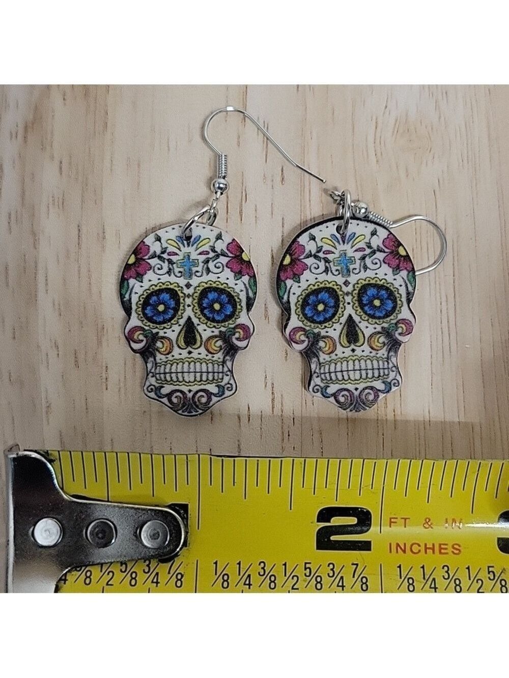Dia de los Muertos day of the dead earrings - Picture 4 of 5
